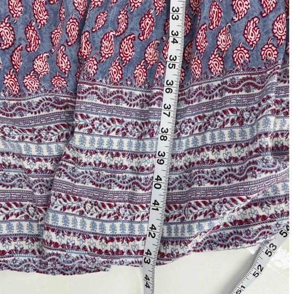 Beachlunchlounge Maxi Dress Womens Small Blue Pink Excellent Paisley Tiered Boho - Picture 6 of 7